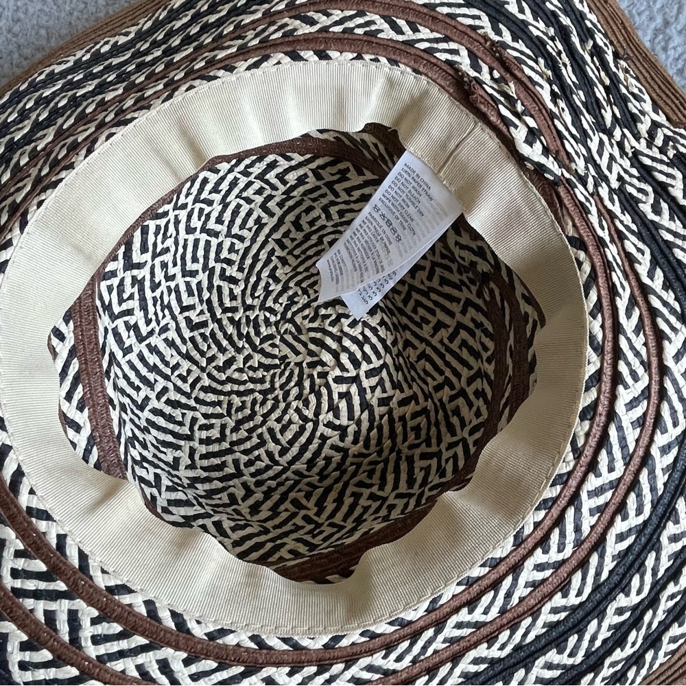 PRANA Dora Sun Hat Womens One Size 100% Paper Straw Wide Brim Outdoor Cap - Picture 6 of 8